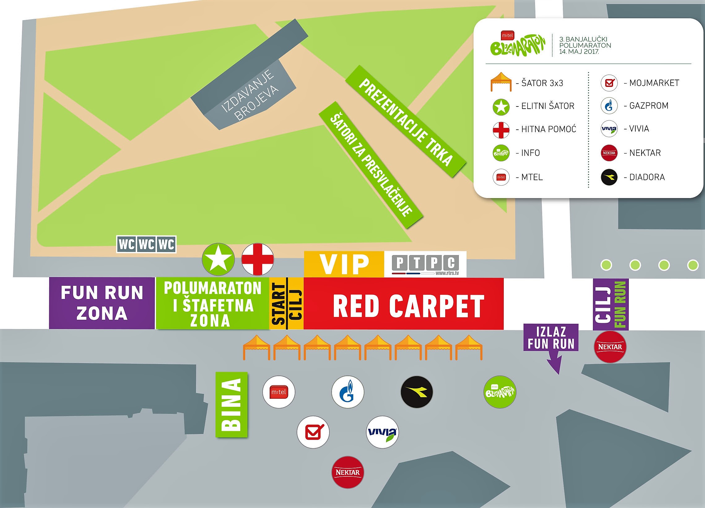 banjalucki polumaraton mapa