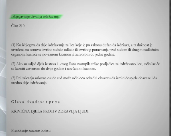 alimentacija zakon