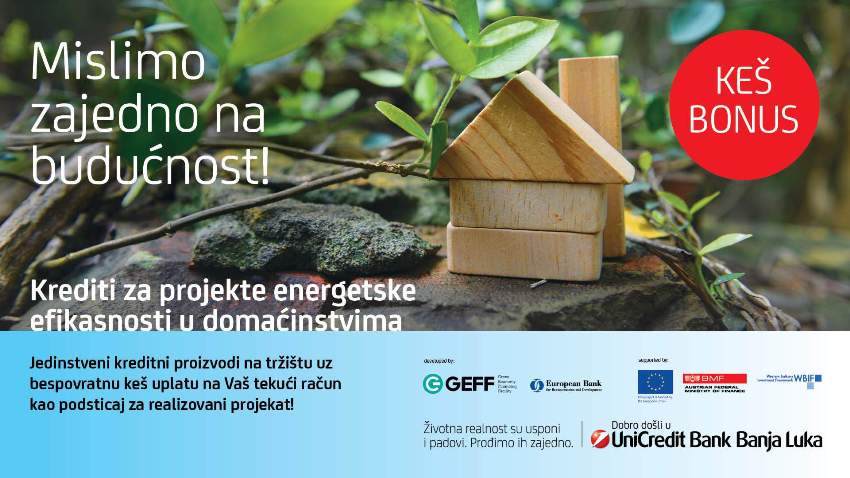 Krediti za energetsku efikasnost UniCredit Bank Banjaluka