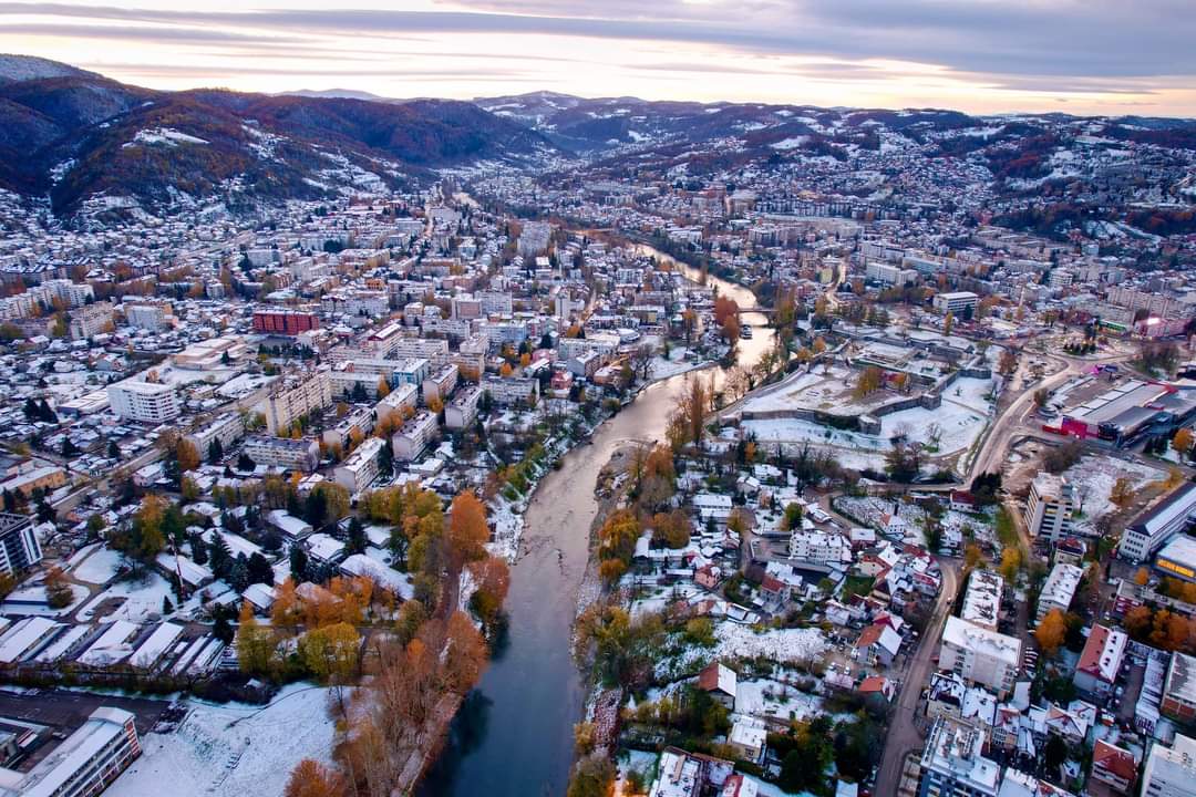 panorama zima snijeg