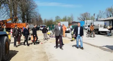 Milorad Dodik i Miroslav Janković obišli gradilište mosta u Česmi