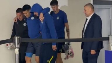 Teška povreda golmana BiH: Iznesen na nosilima sa terena