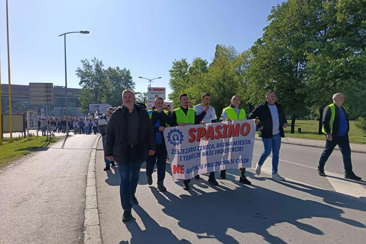 Prvomajski protest u Zenici