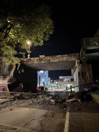Urušio se dio mosta u Gradišci, GP Gradiška zatvoren