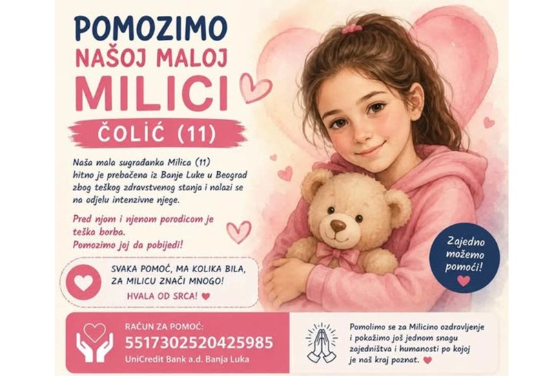 Humanitarna akcija za Milicu Čolić